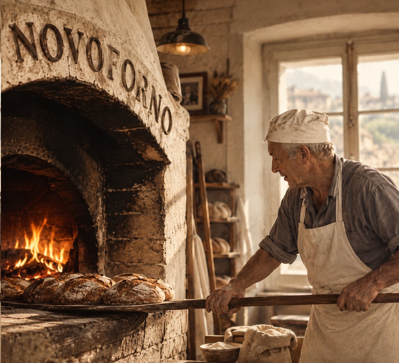Il fornaio Novoforno al forno a legna di Altamura