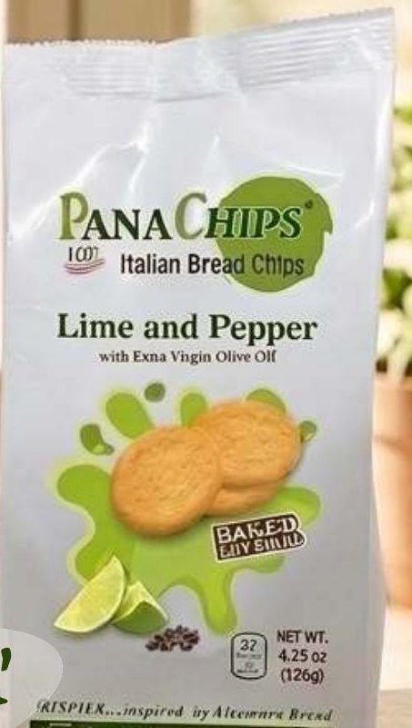 Busta PanaChips Italian Bread Chips Lime and Pepper 126 g